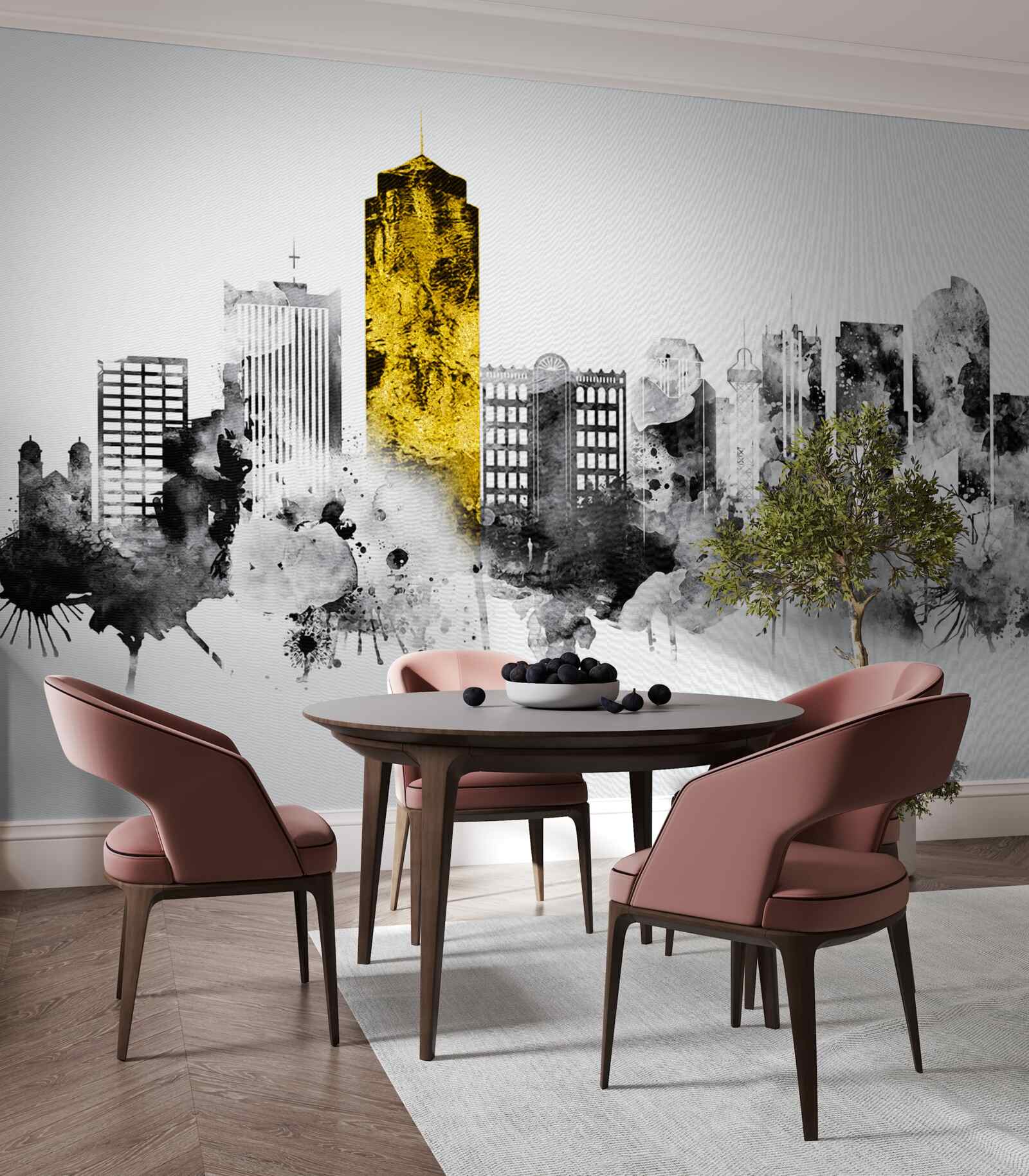 Fototapeta mesto v abstraktnom obryse