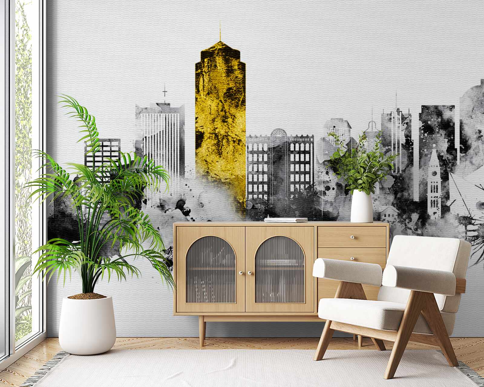 Fototapeta mesto v abstraktnom obryse