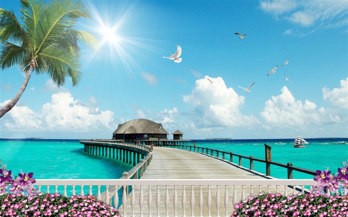 Fototapeta mólo vedúce do zálivu