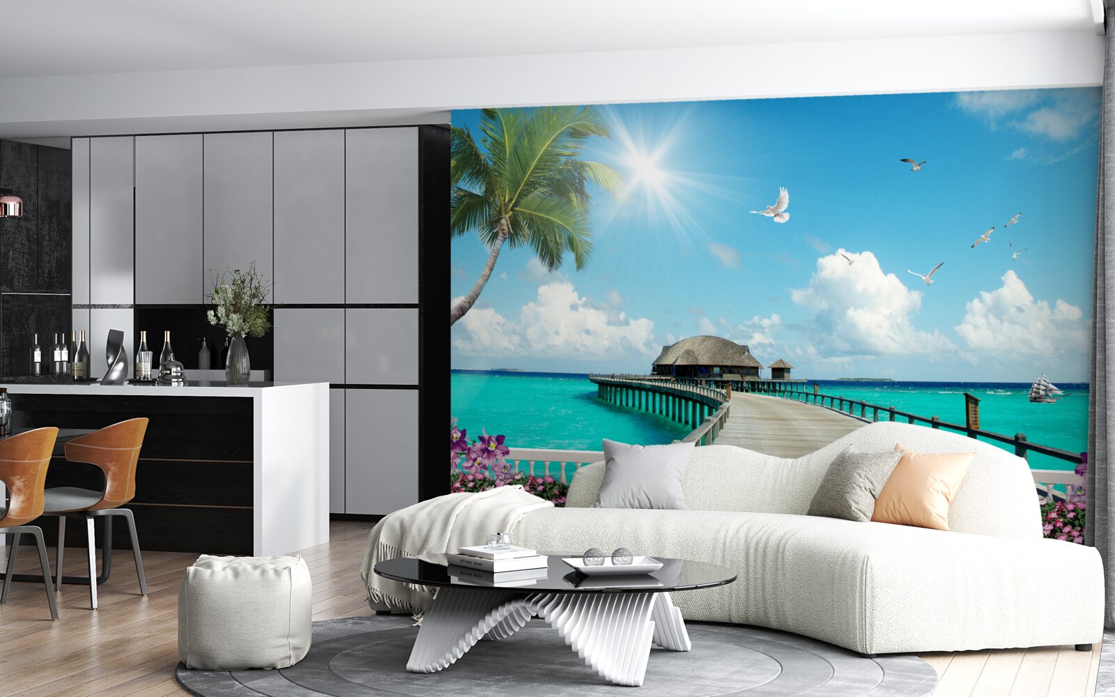 Fototapeta mólo vedúce do zálivu