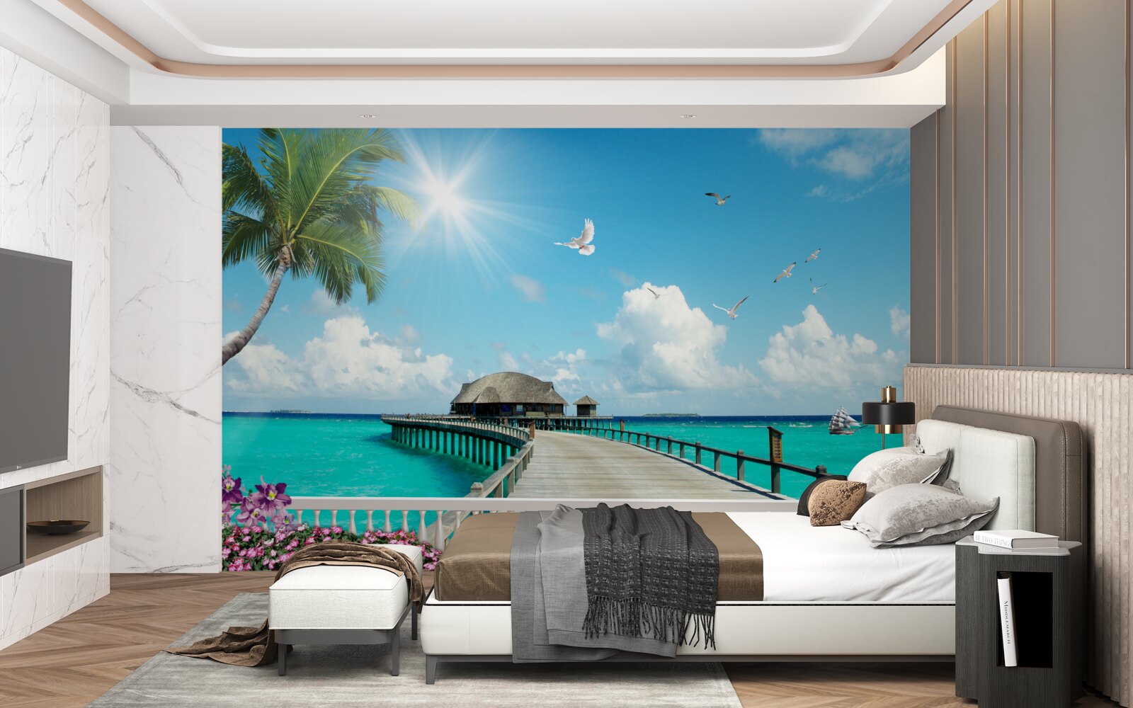 Fototapeta mólo vedúce do zálivu