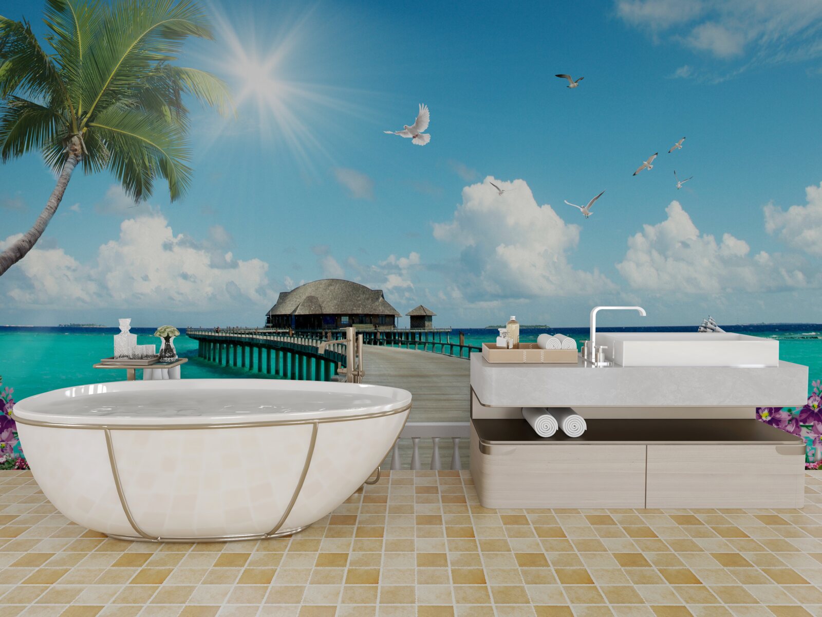 Fototapeta mólo vedúce do zálivu