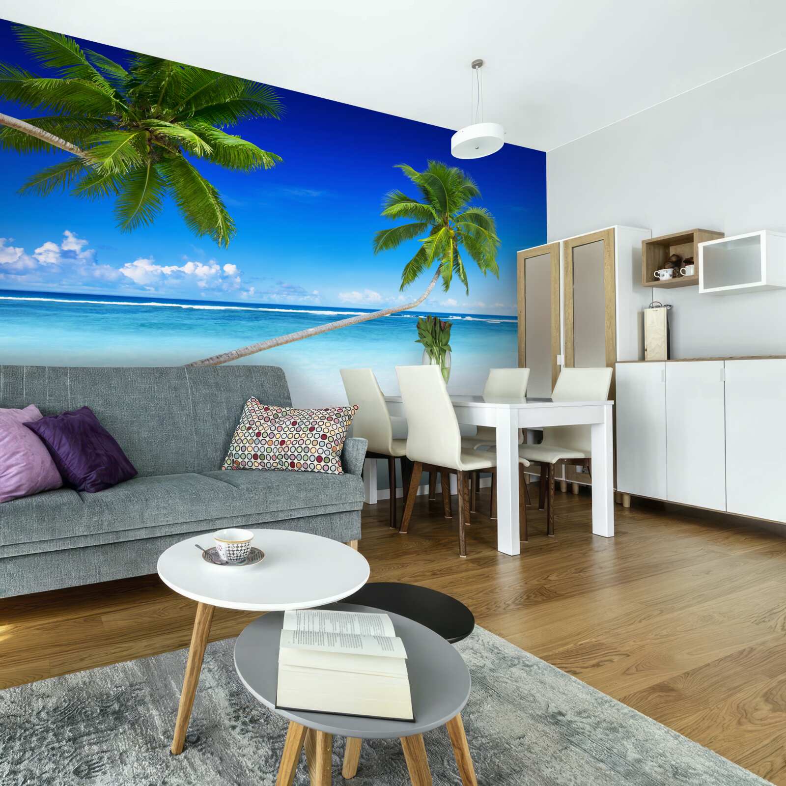 Fototapeta pláž v tropickej oblasti a palmy, kde je ticho