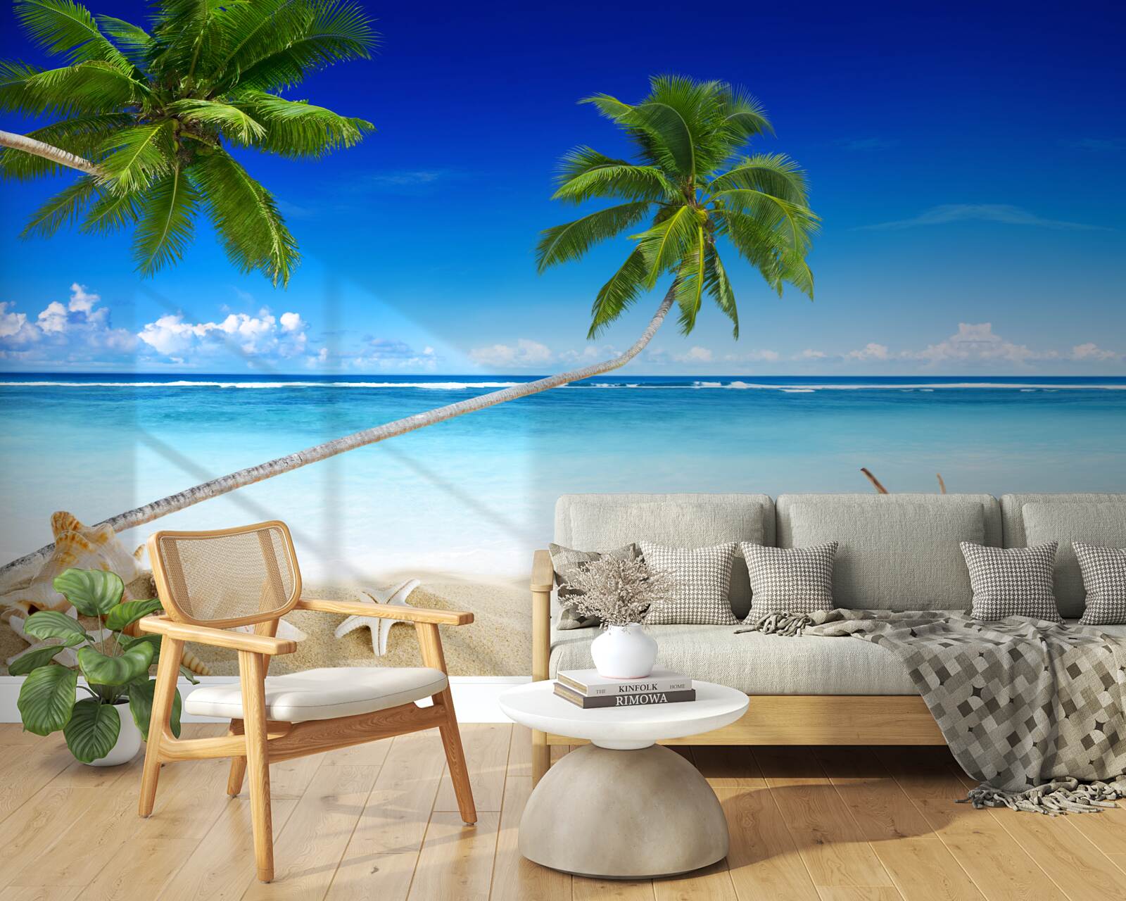 Fototapeta pláž v tropickej oblasti a palmy, kde je ticho