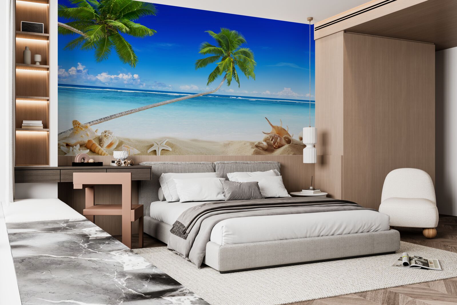 Fototapeta pláž v tropickej oblasti a palmy, kde je ticho