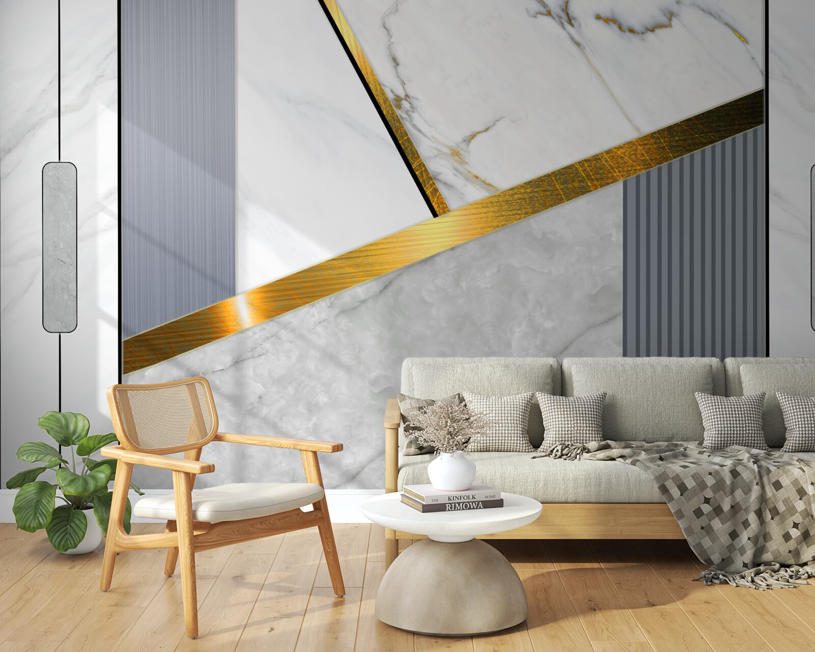 Fototapeta zlaté konektory na zvislých čiarach