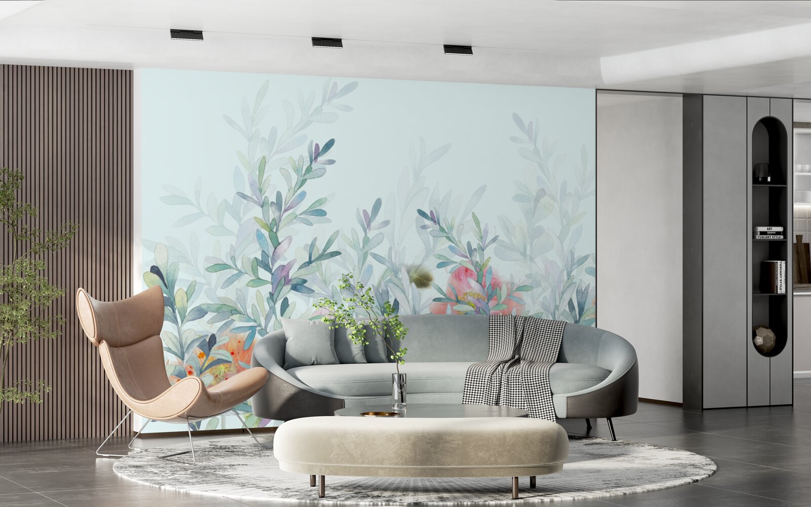 Fototapeta kvety s jemným, nebeským odtieňom