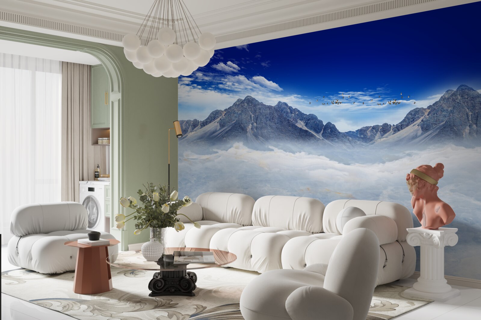 Fototapeta podmanivý horský závoj hmly