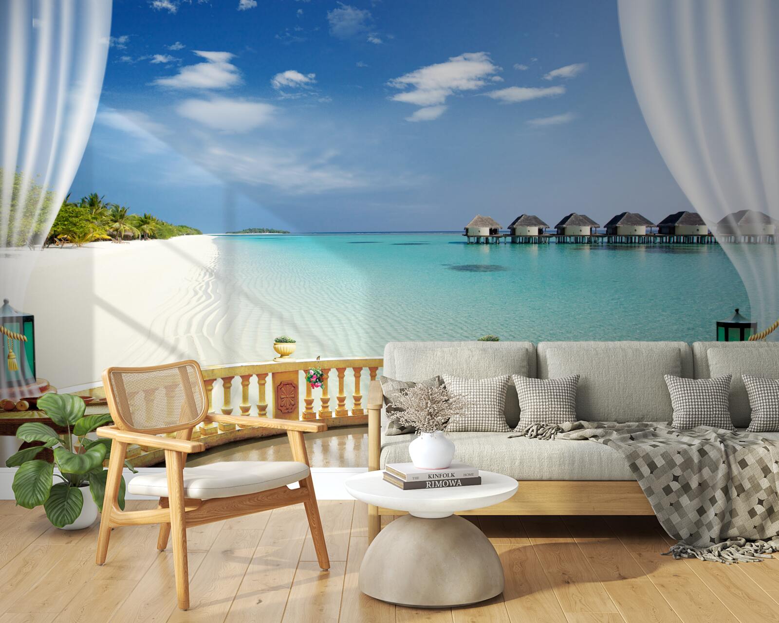 Fototapeta výhľad na oceán z verandy