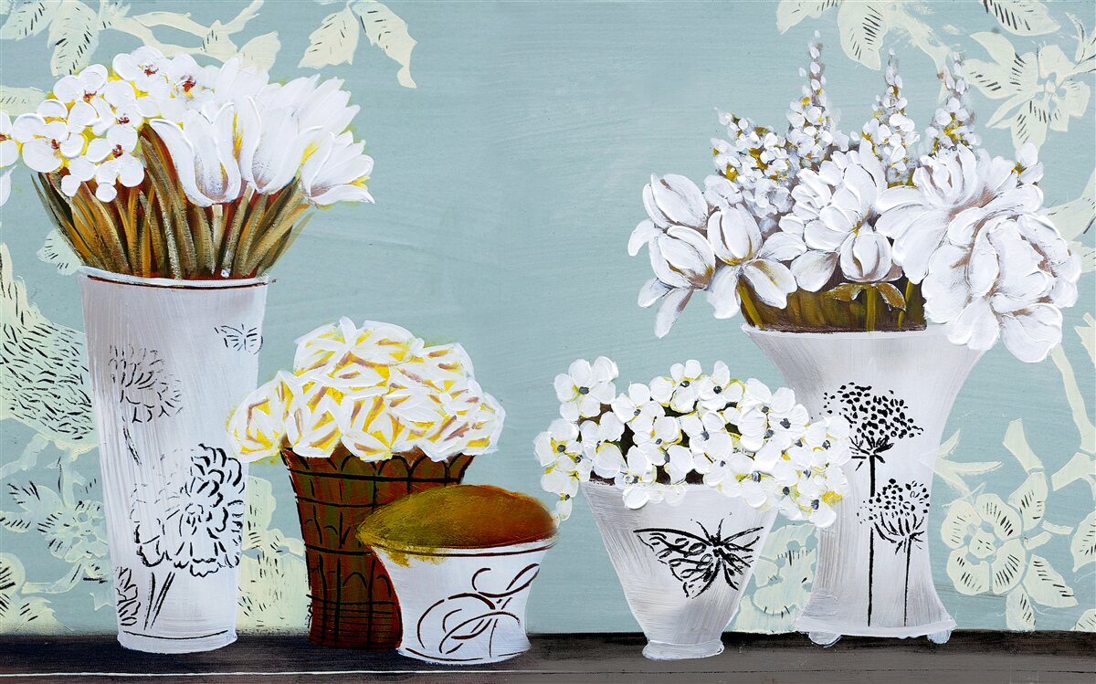 Fototapeta vázy s kyticami kvetov