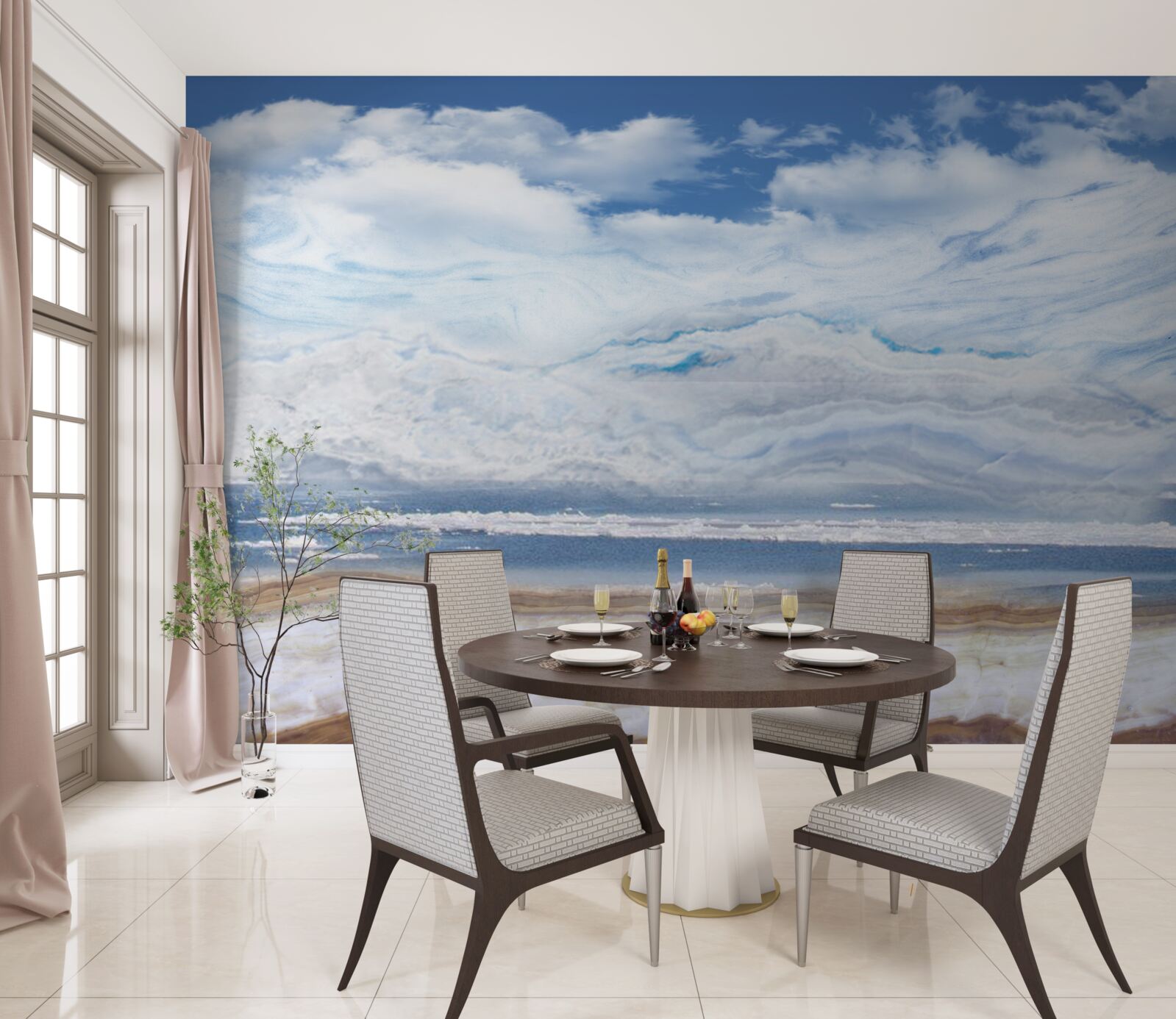 Fototapeta piesočnatá pláž a pokojné more