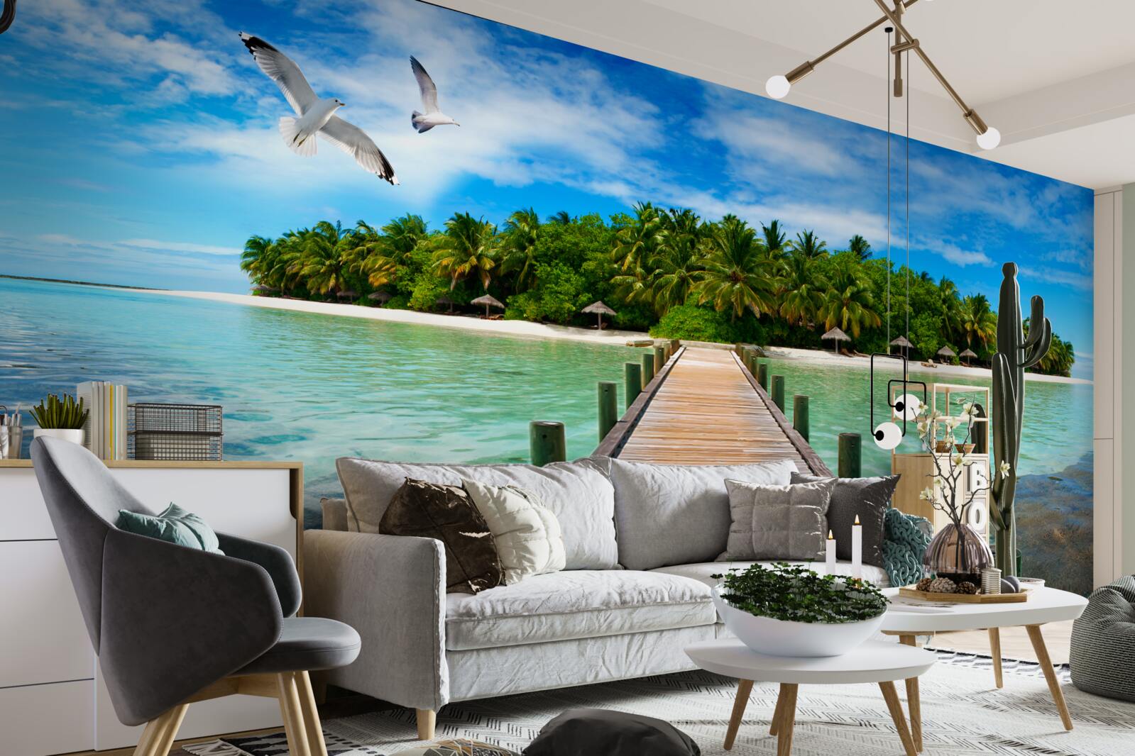 Fototapeta cesta na tropický ostrov