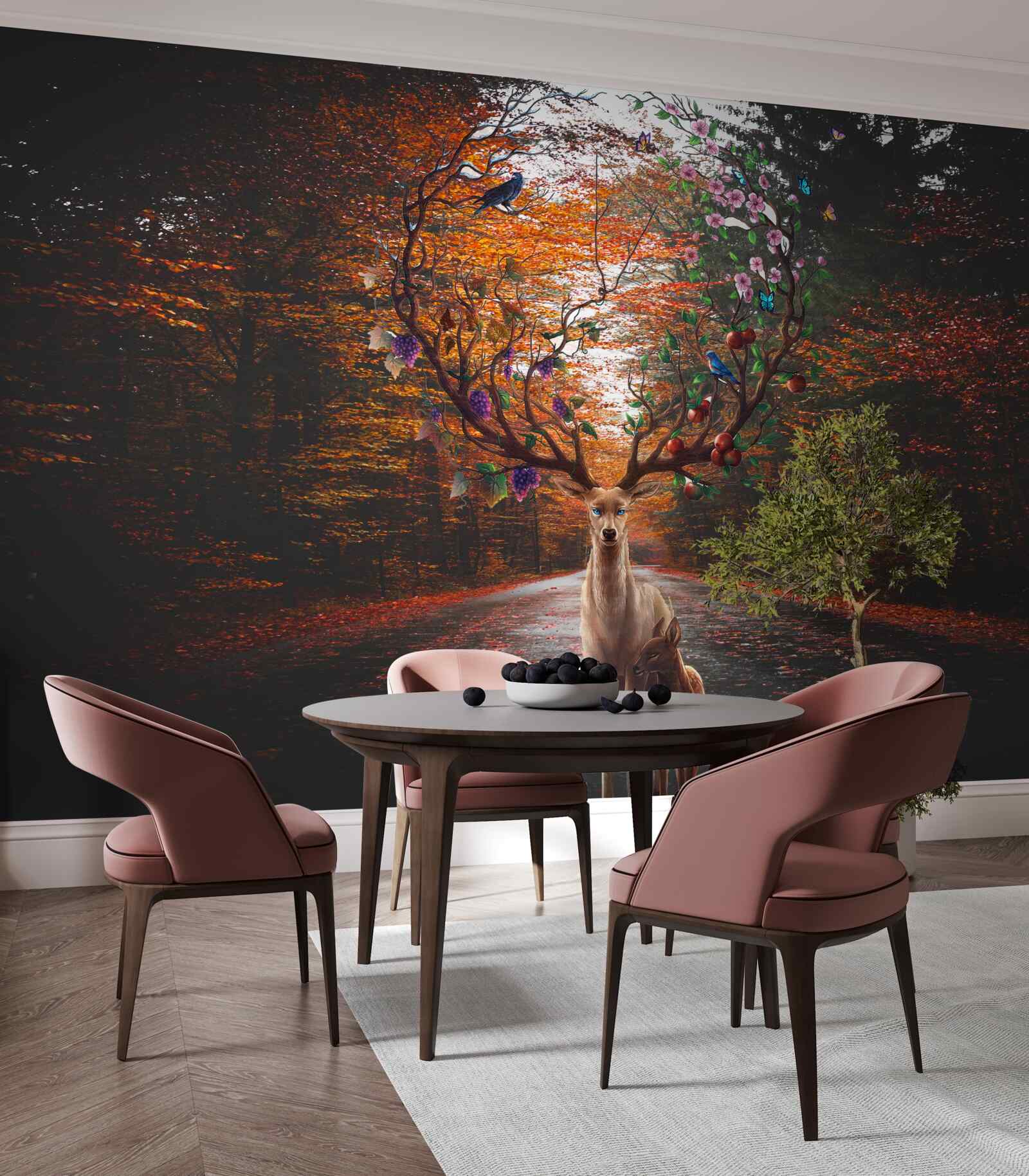 Fototapeta jesenné obdobie a dokonalé parožie dospelého jeleňa