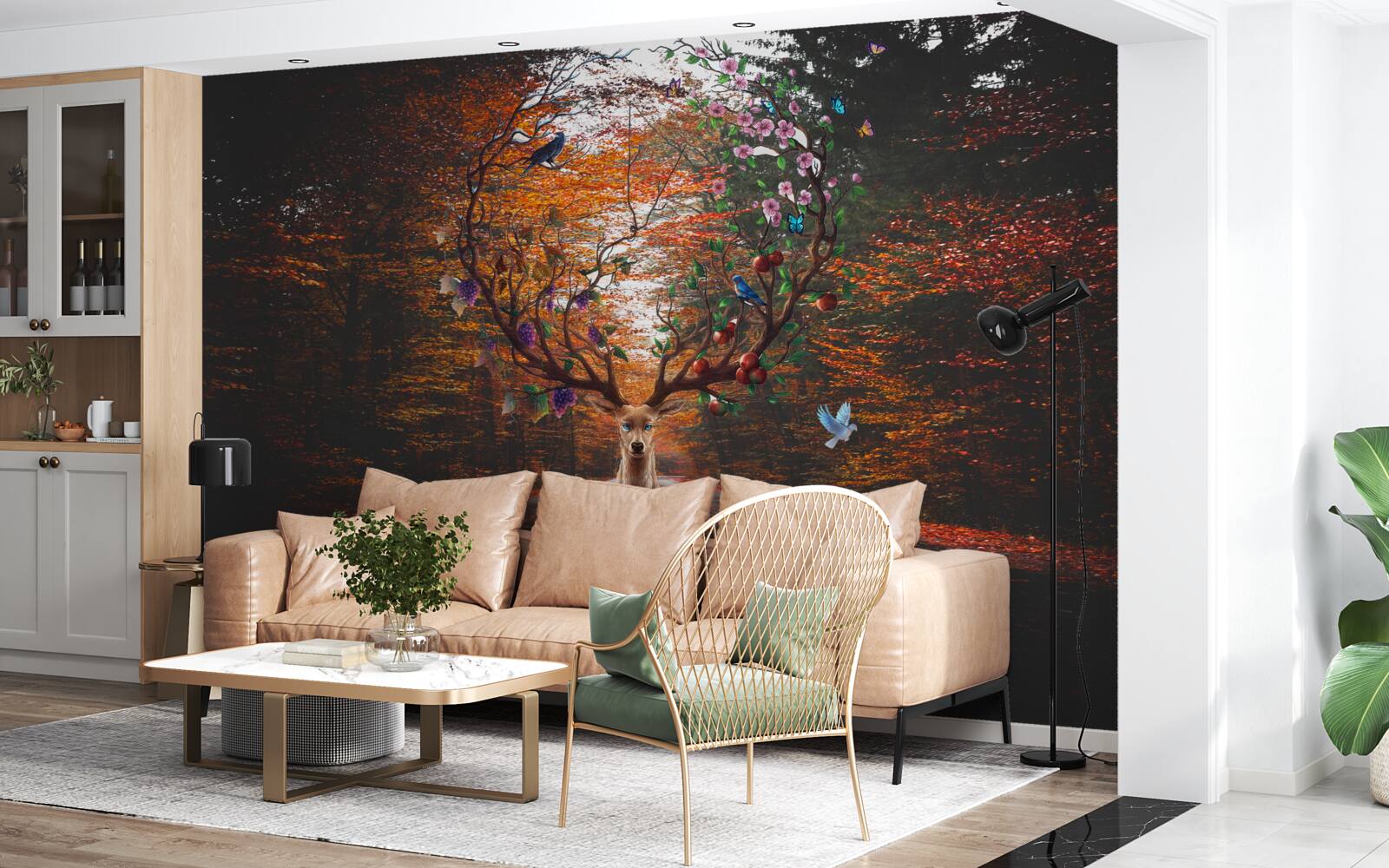 Fototapeta jesenné obdobie a dokonalé parožie dospelého jeleňa