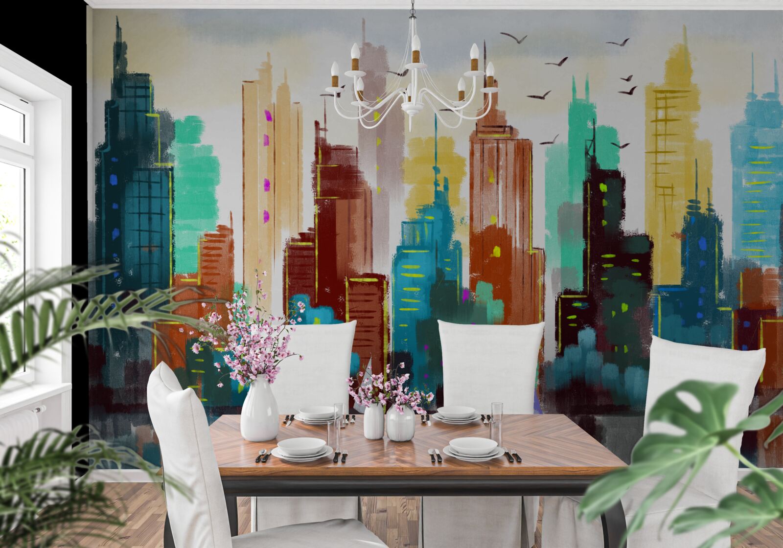 Fototapeta abstraktné zobrazenie moderného mesta