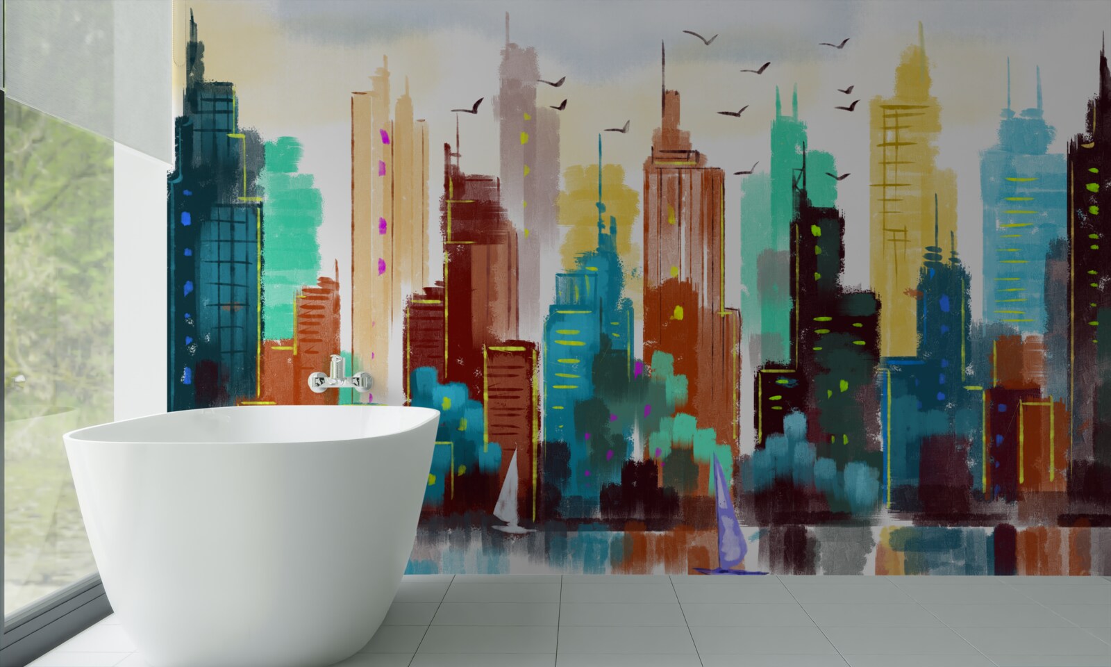 Fototapeta abstraktné zobrazenie moderného mesta