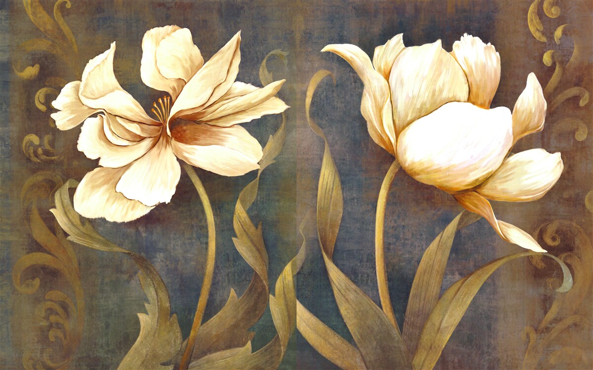 Fototapeta dva veľké béžové kvety