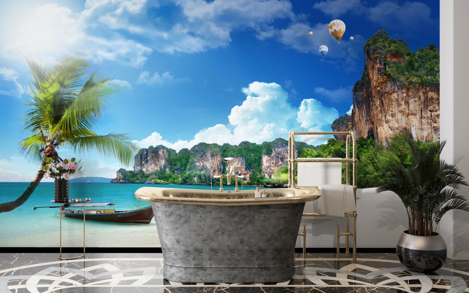 Fototapeta dok na opustenom ostrove