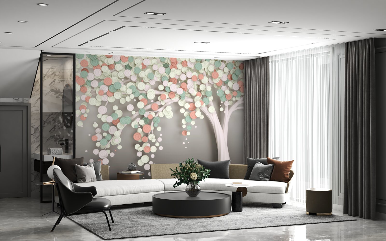 Fototapeta listy na strome na jeseň