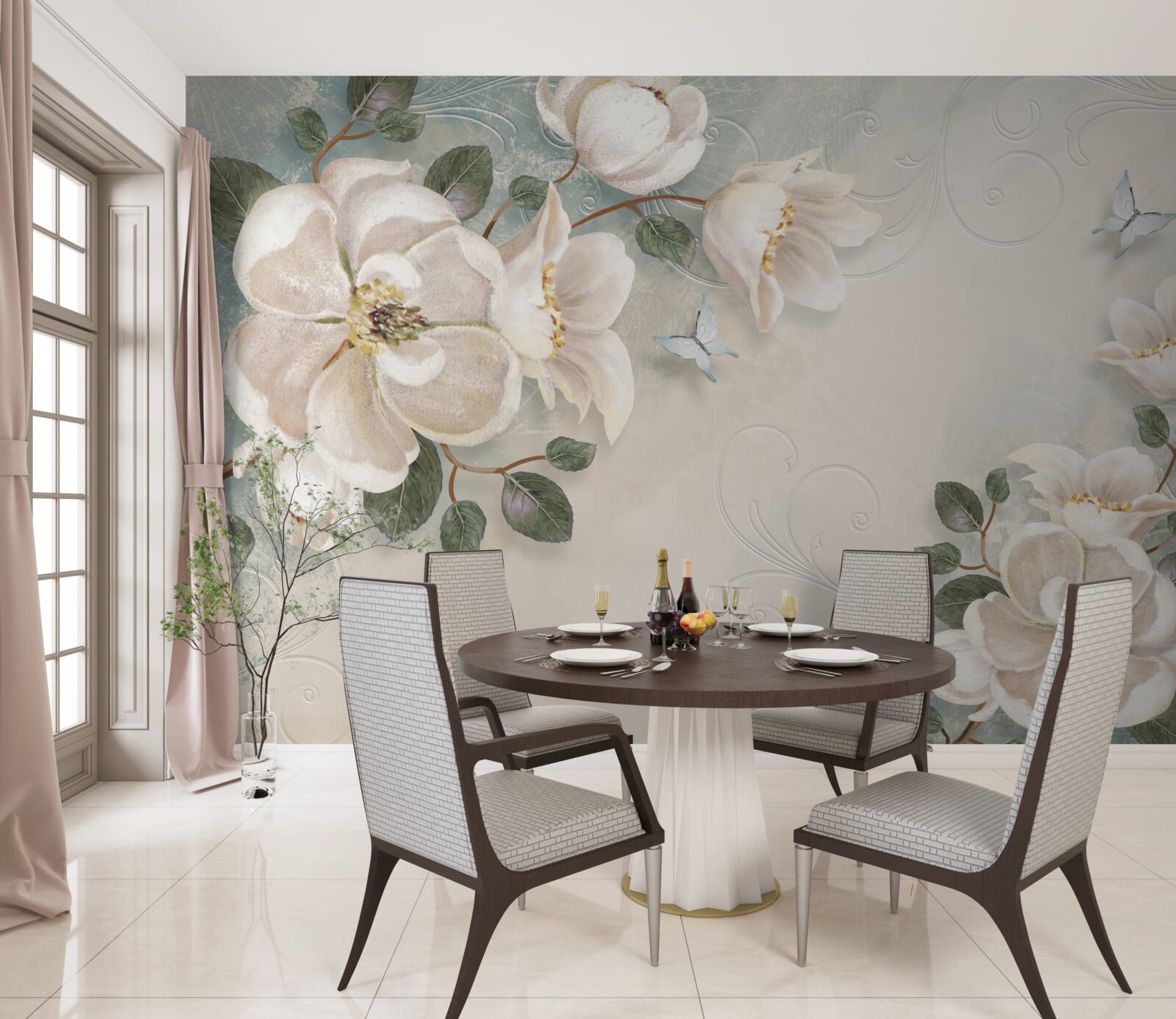 Fototapeta Snehovo biele okvetné lístky pochúťky