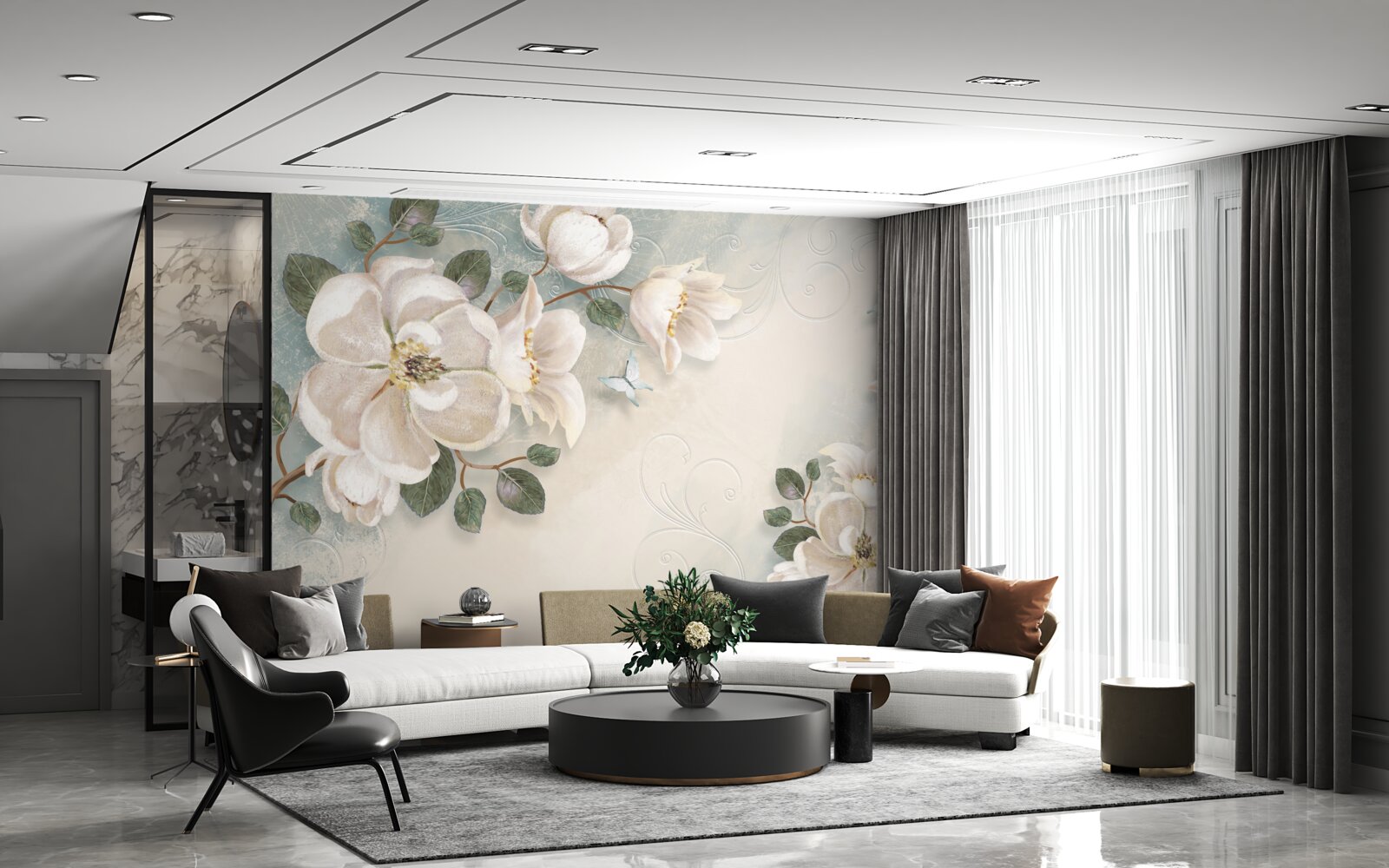 Fototapeta Snehovo biele okvetné lístky pochúťky