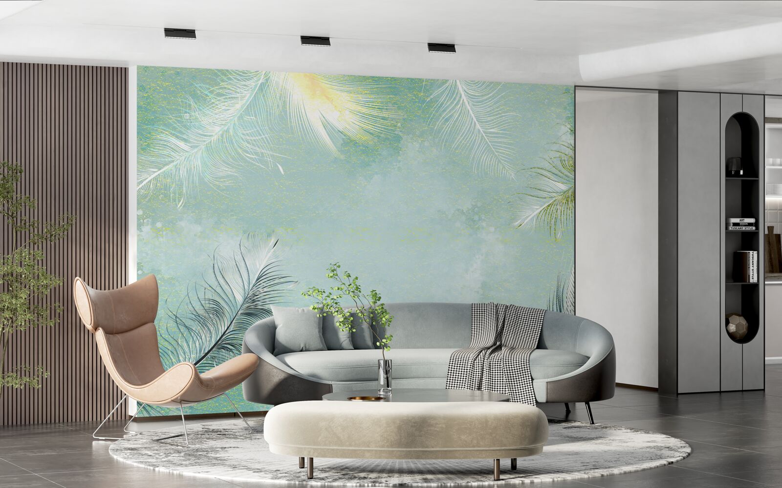 Fototapeta jemná tyrkysová ladnosť peria