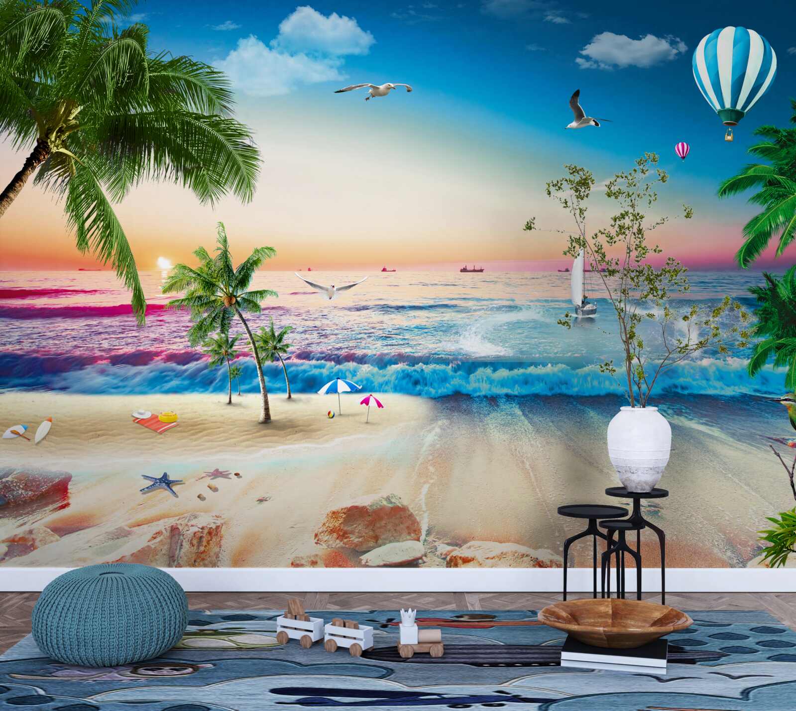 Fototapeta morská maľba s vlnou