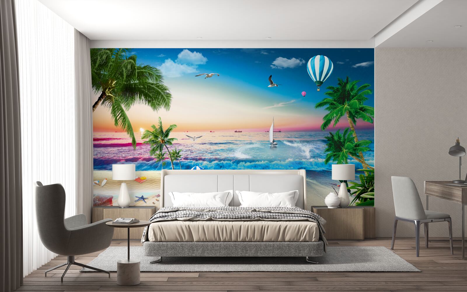 Fototapeta morská maľba s vlnou