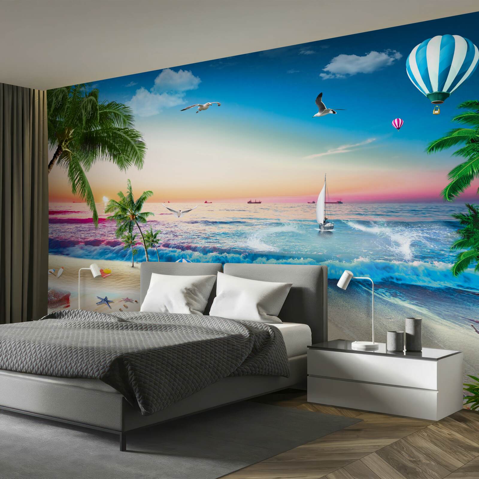 Fototapeta morská maľba s vlnou