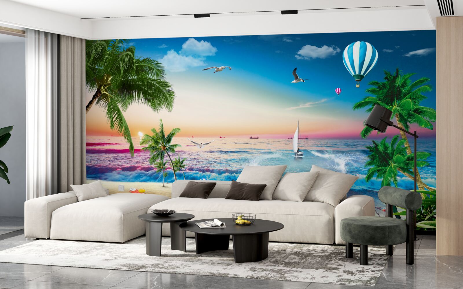 Fototapeta morská maľba s vlnou