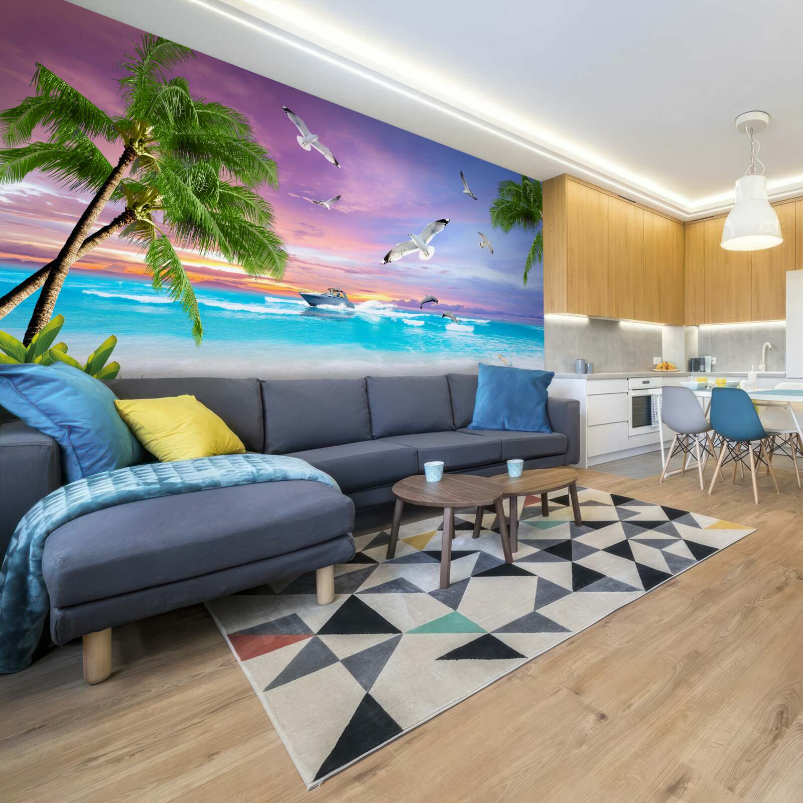 Fototapeta tropické pobrežie a loď