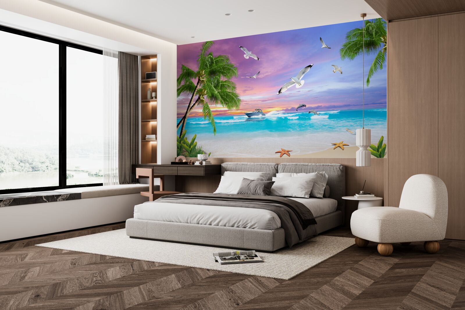 Fototapeta tropické pobrežie a loď