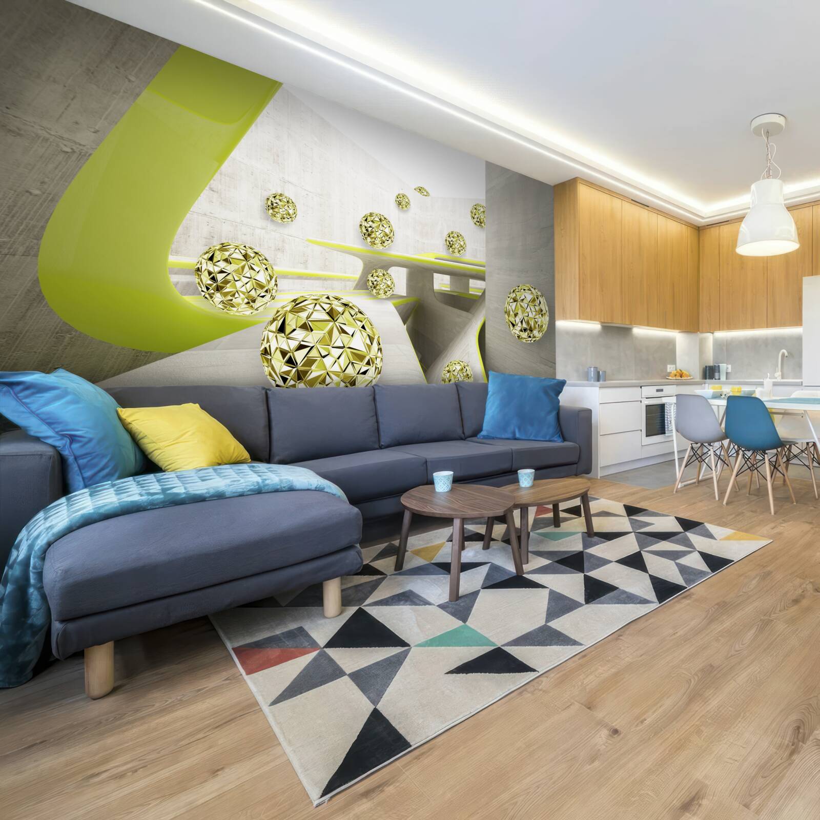 Fototapeta zlaté gule sa kotúľajú