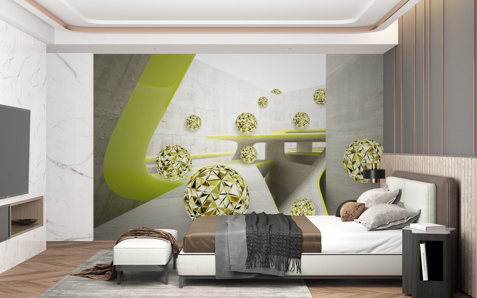 Fototapeta zlaté gule sa kotúľajú