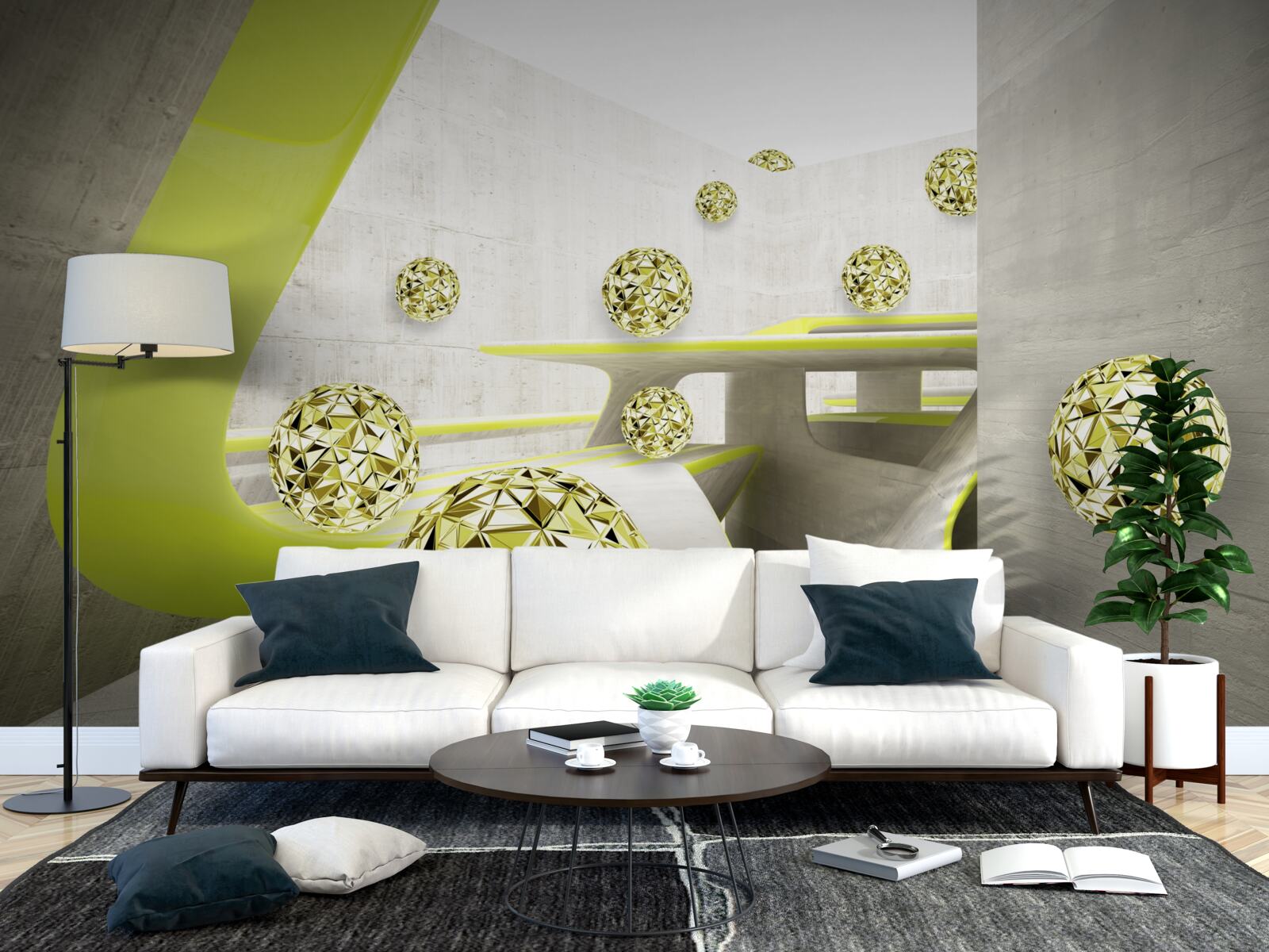 Fototapeta zlaté gule sa kotúľajú