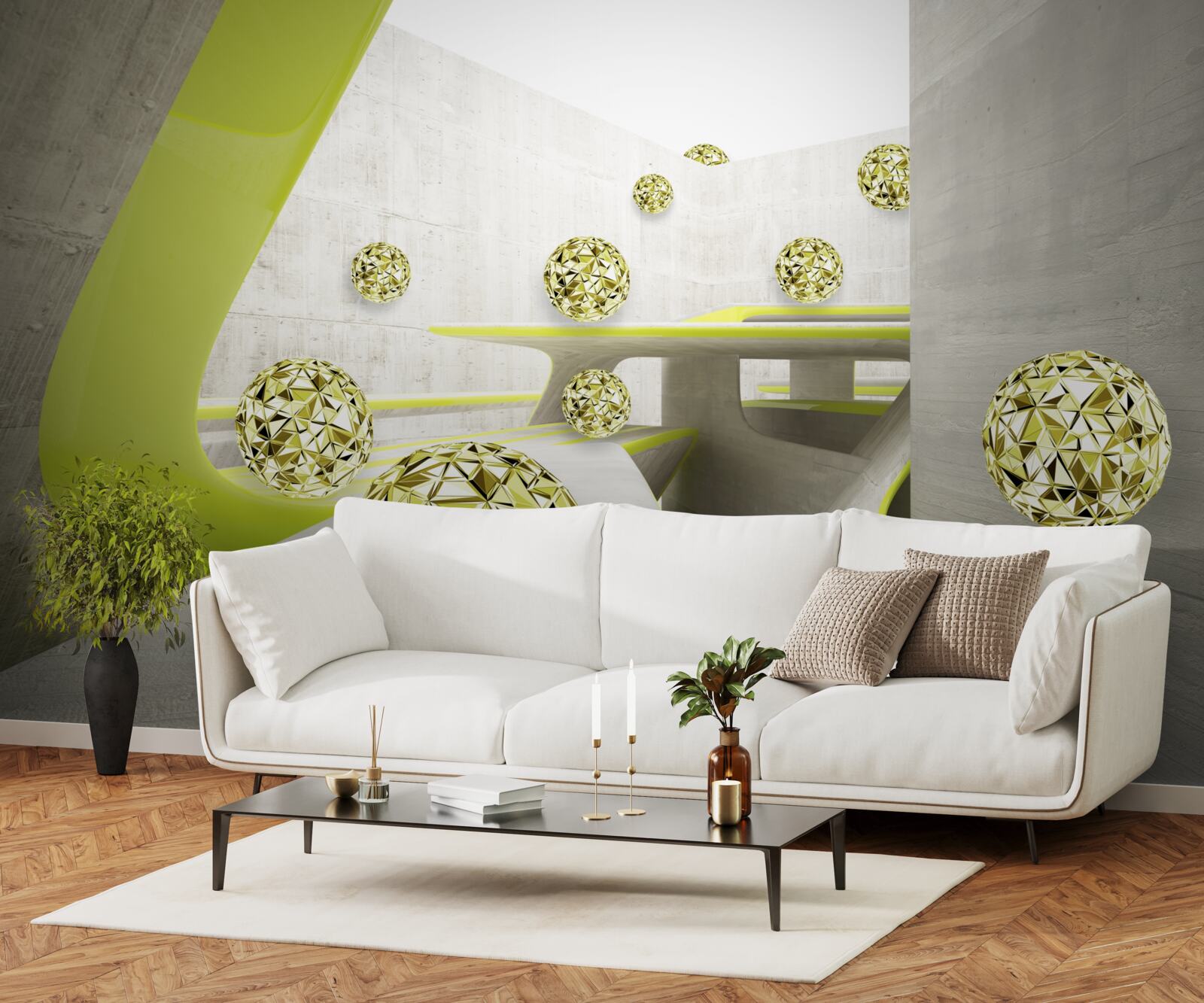 Fototapeta zlaté gule sa kotúľajú