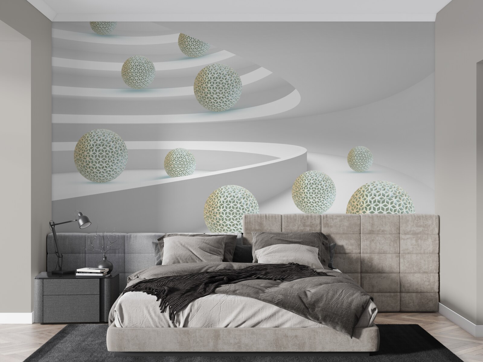 Fototapeta gule padajú po kruhových dráhach