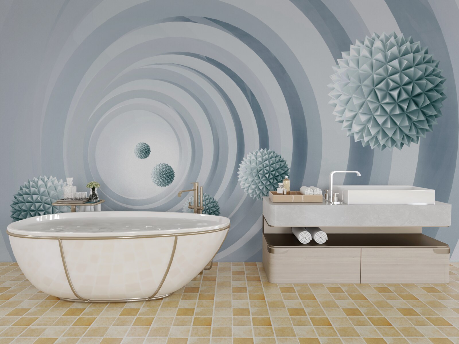 Fototapeta gule miznú v kruhovom priechode