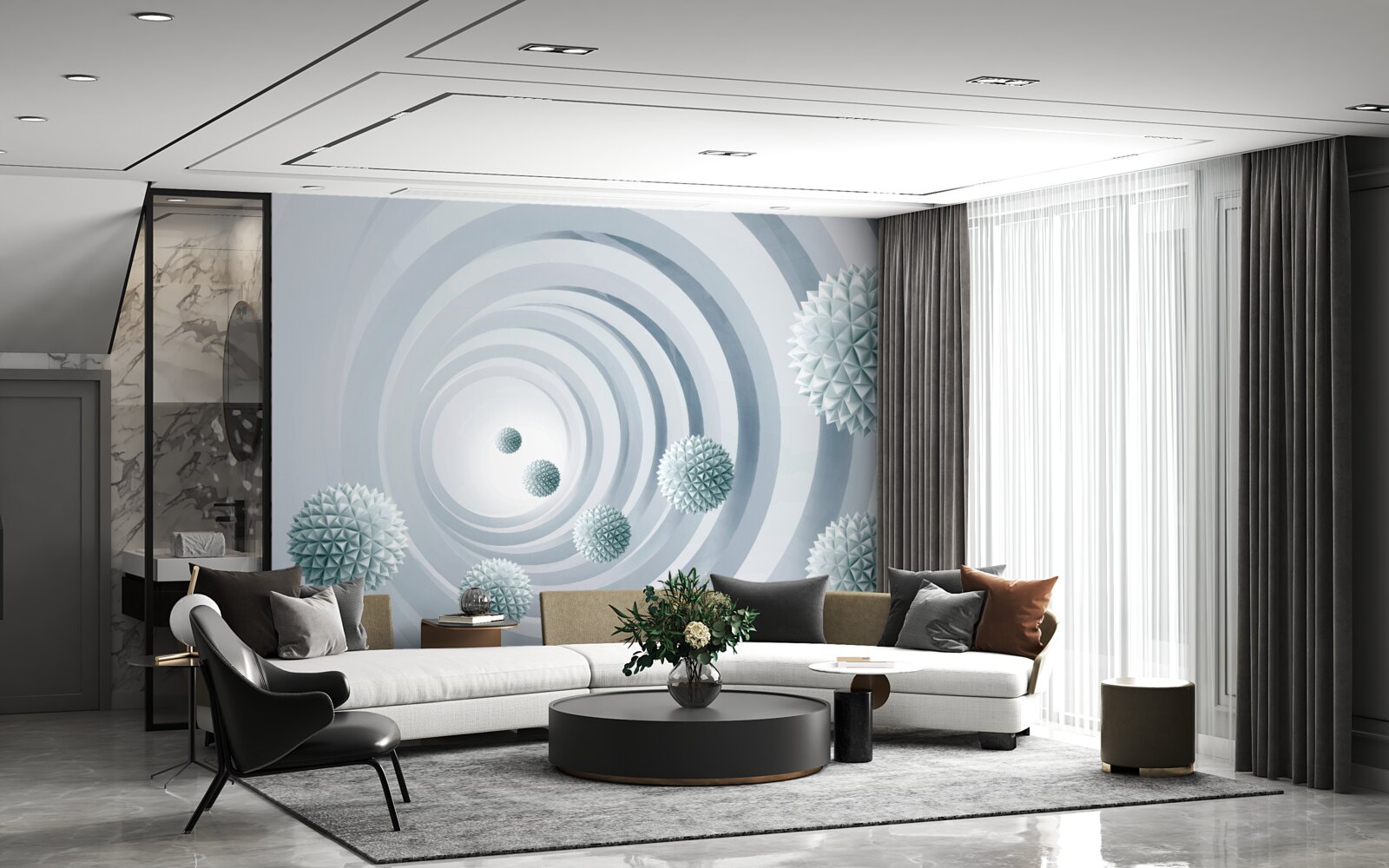 Fototapeta gule miznú v kruhovom priechode