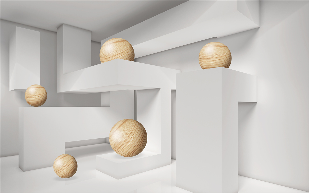 Fototapeta zlaté gule na podstavcoch