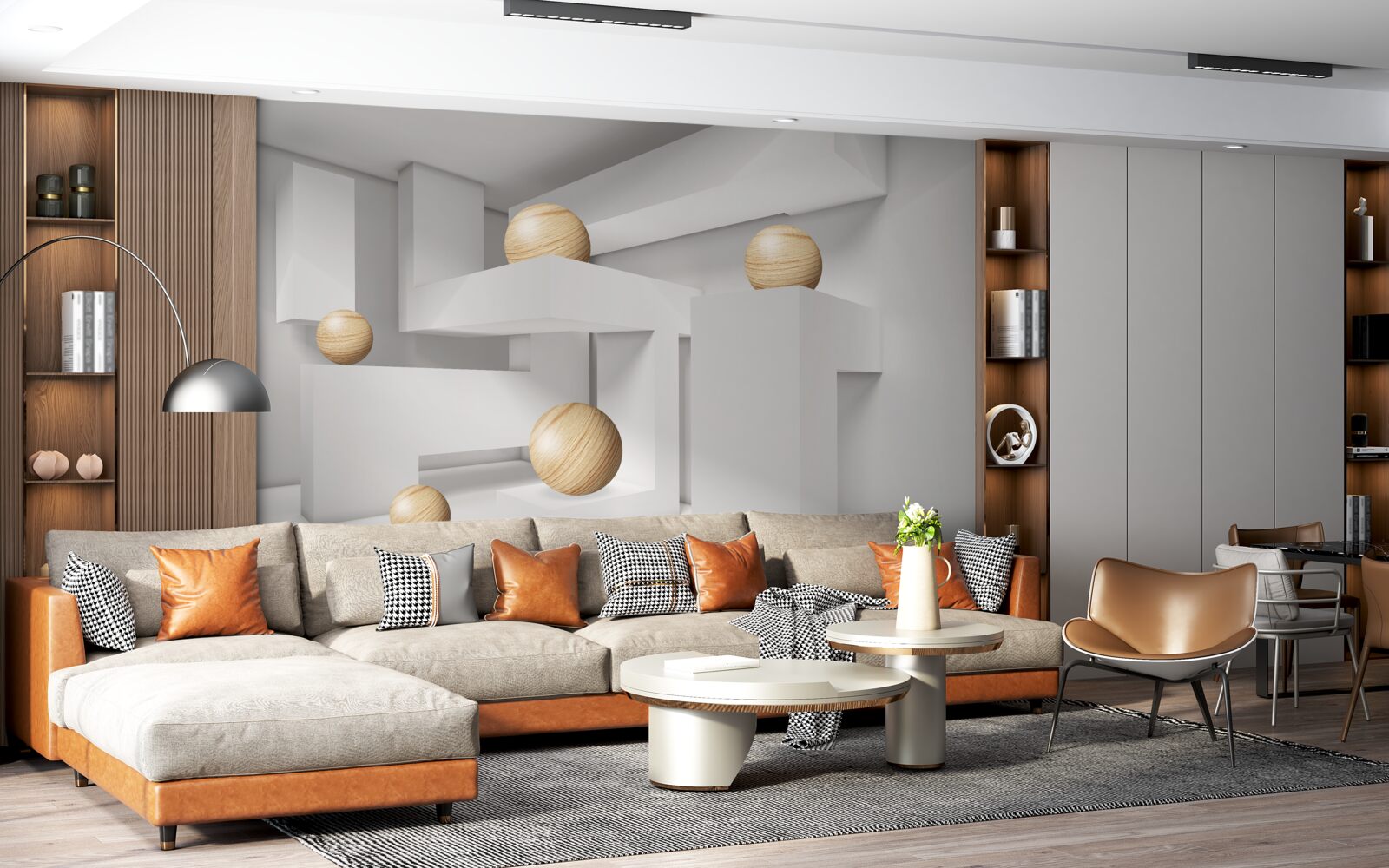 Fototapeta zlaté gule na podstavcoch