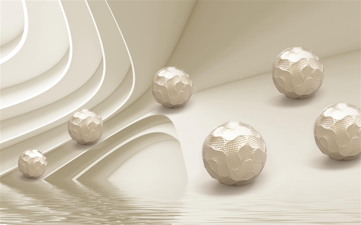 Fototapeta fazetované gule kotúľajúce sa smerom nadol