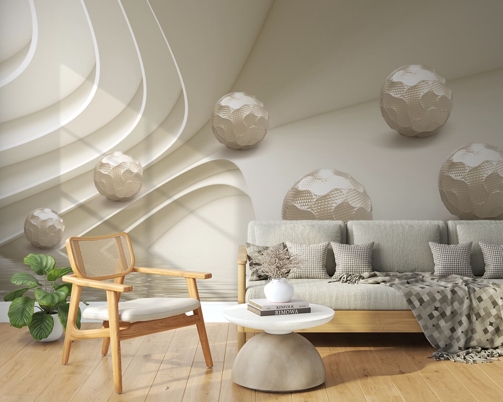 Fototapeta fazetované gule kotúľajúce sa smerom nadol