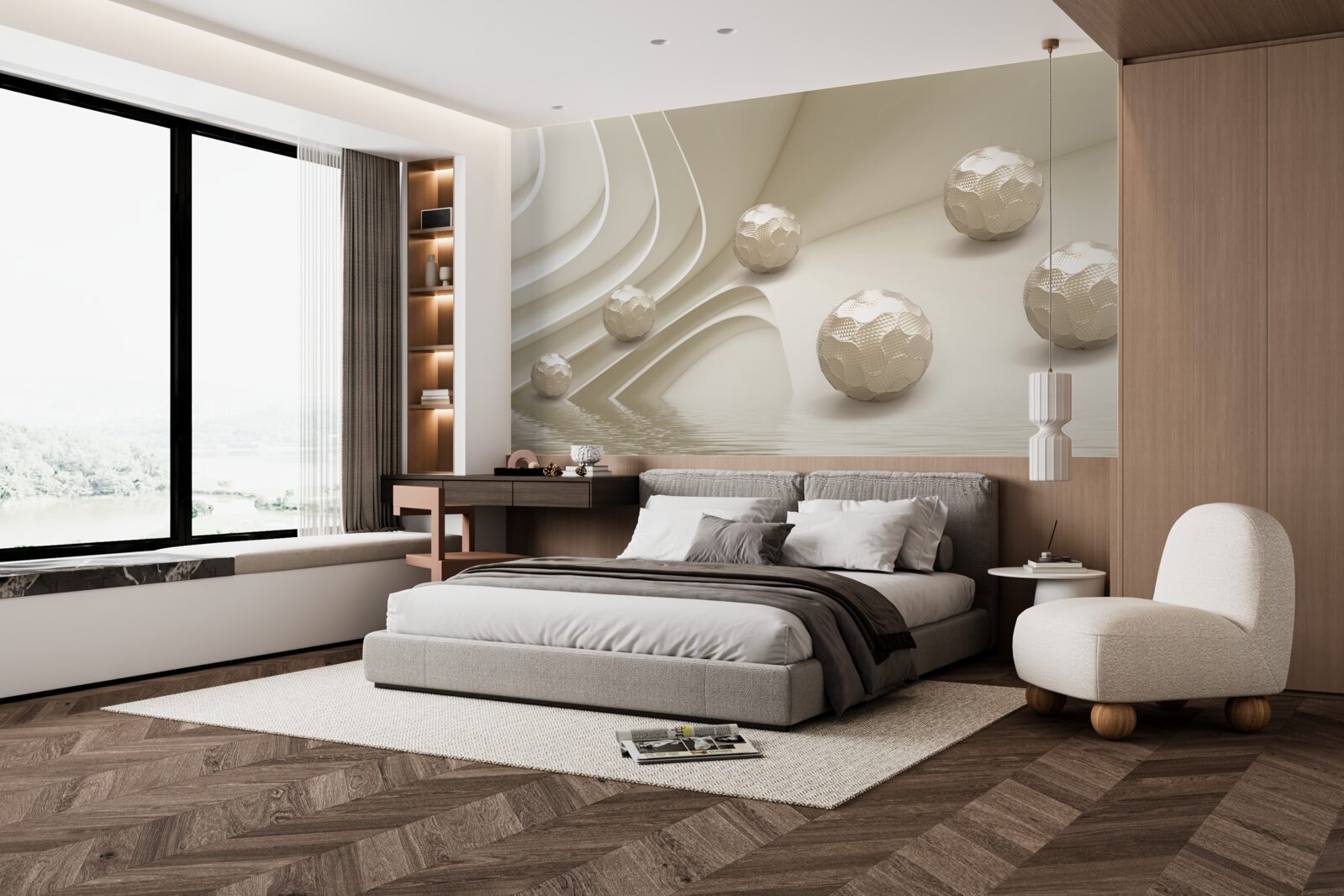 Fototapeta fazetované gule kotúľajúce sa smerom nadol