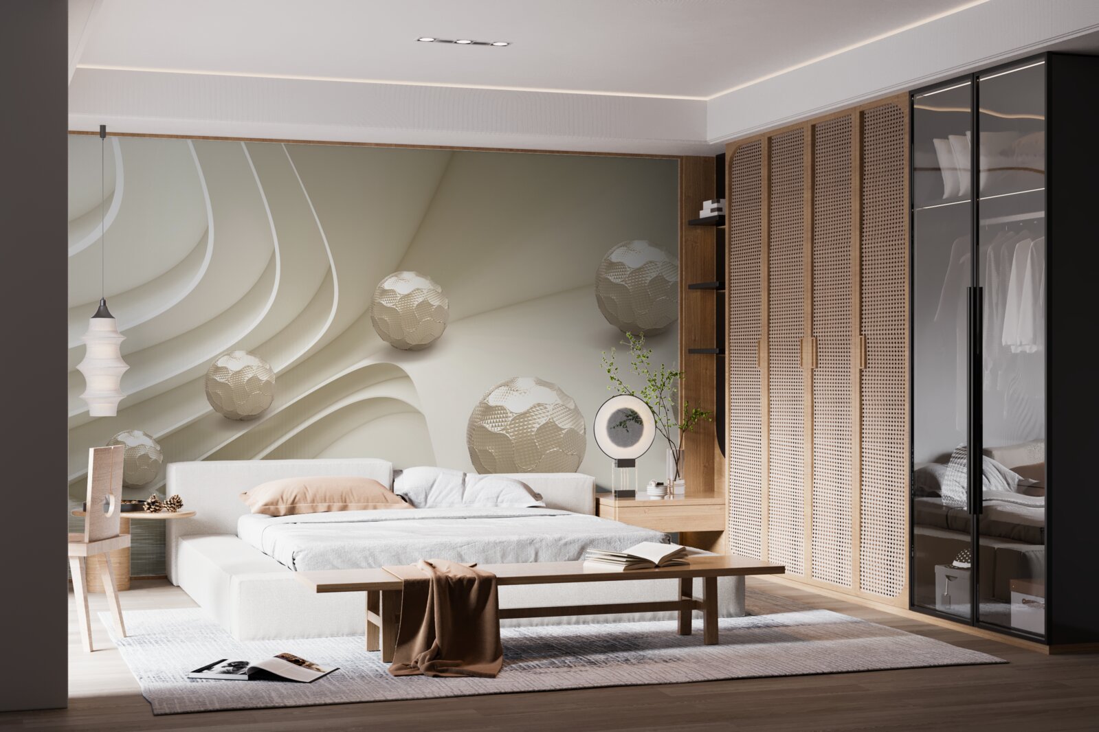 Fototapeta fazetované gule kotúľajúce sa smerom nadol