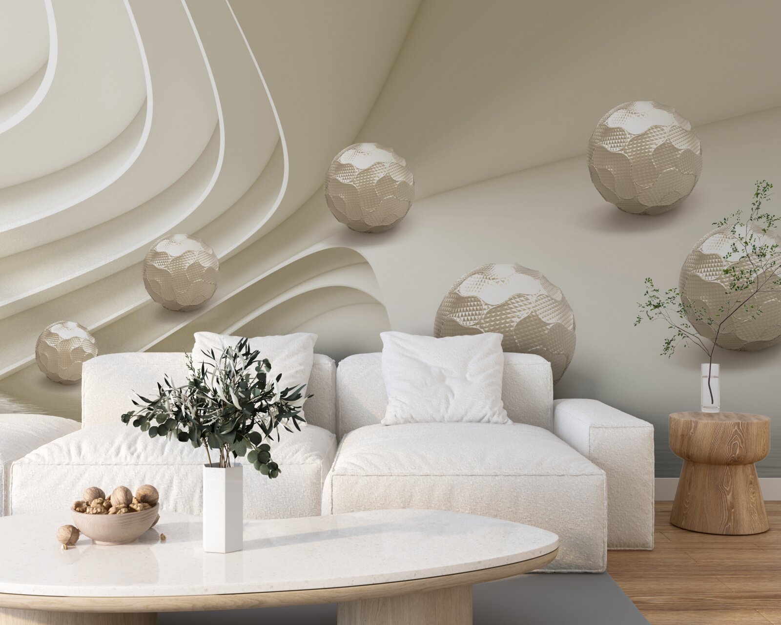 Fototapeta fazetované gule kotúľajúce sa smerom nadol