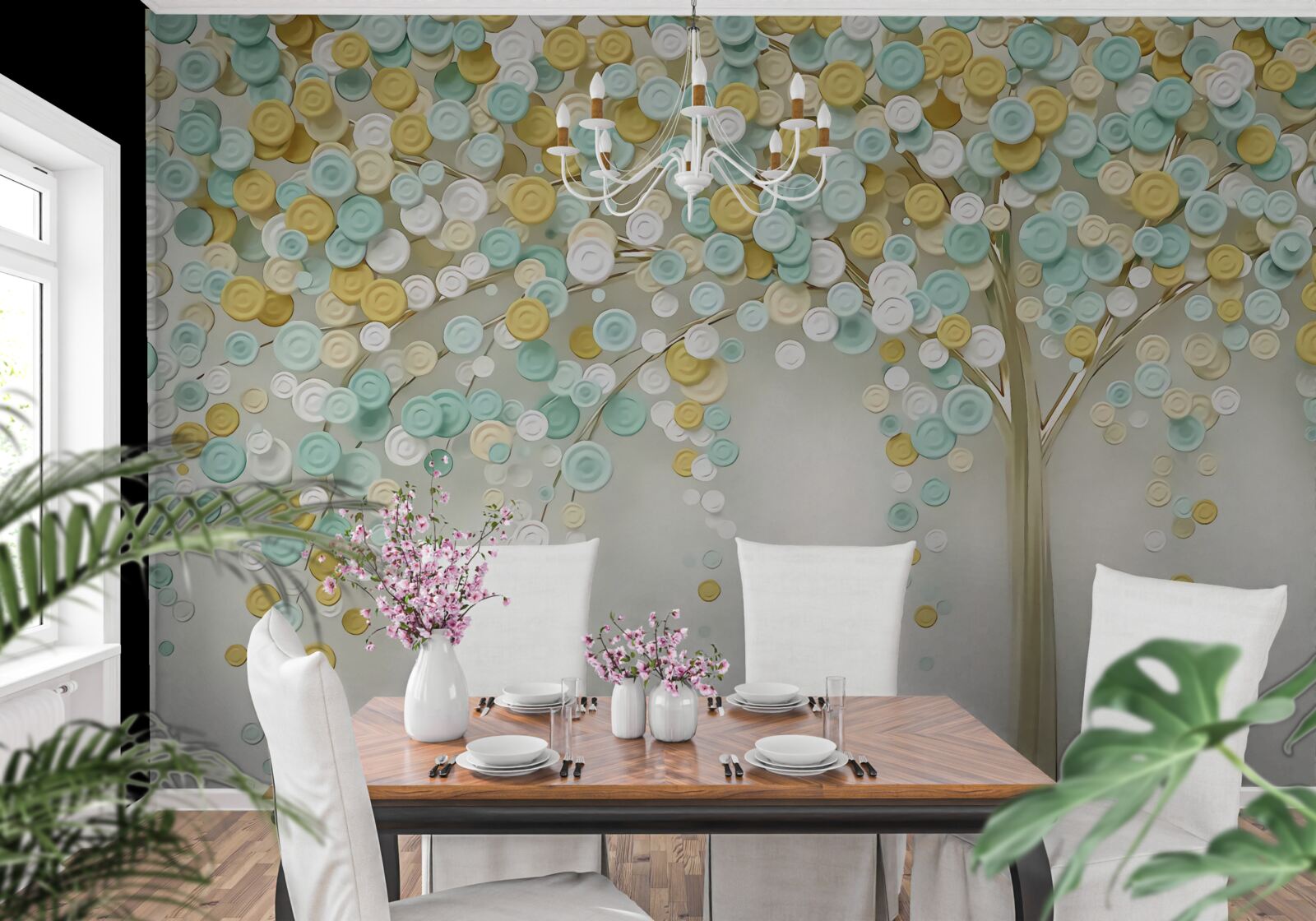 Fototapeta žiara letných odtieňov na dreve