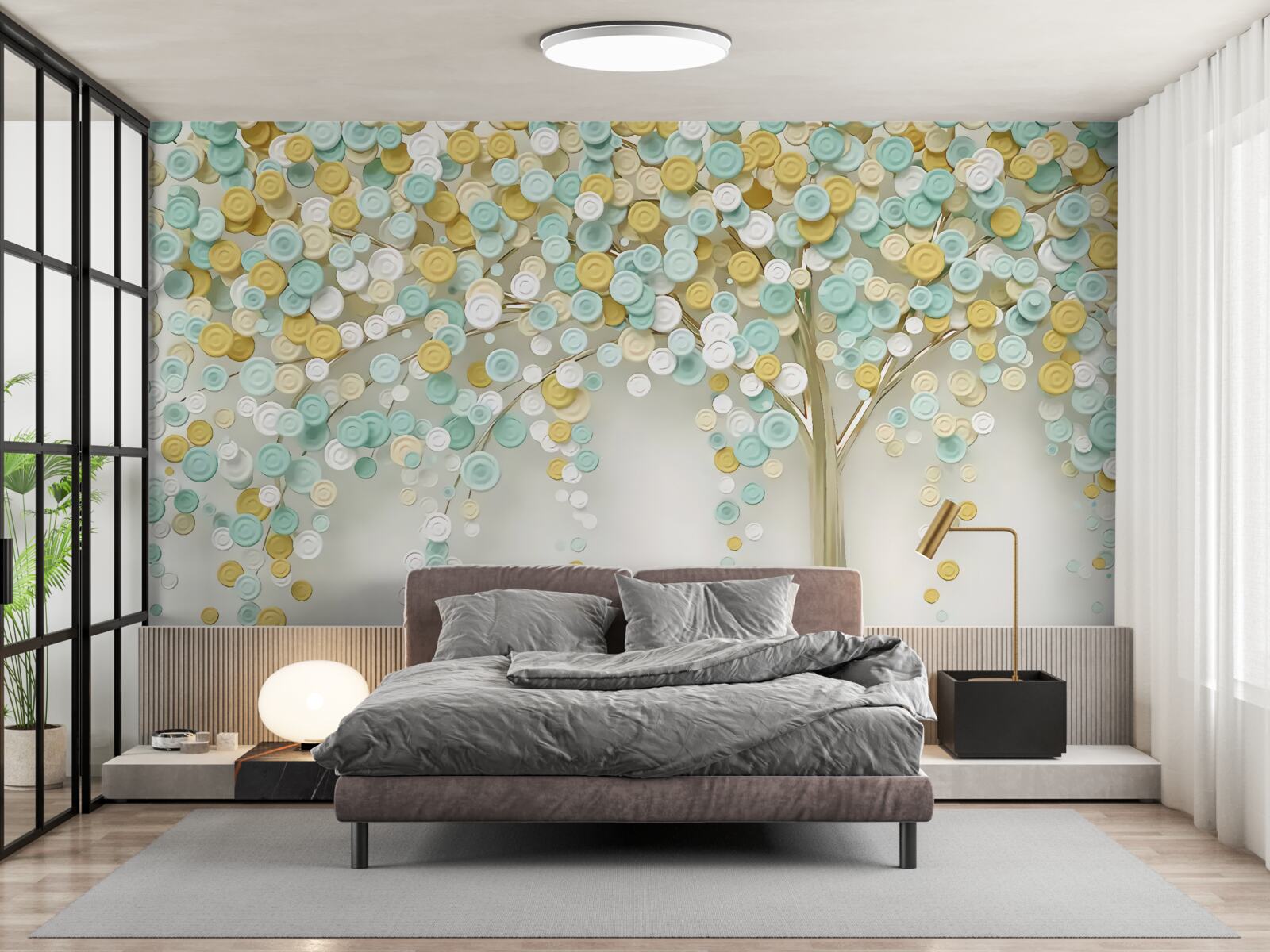 Fototapeta žiara letných odtieňov na dreve