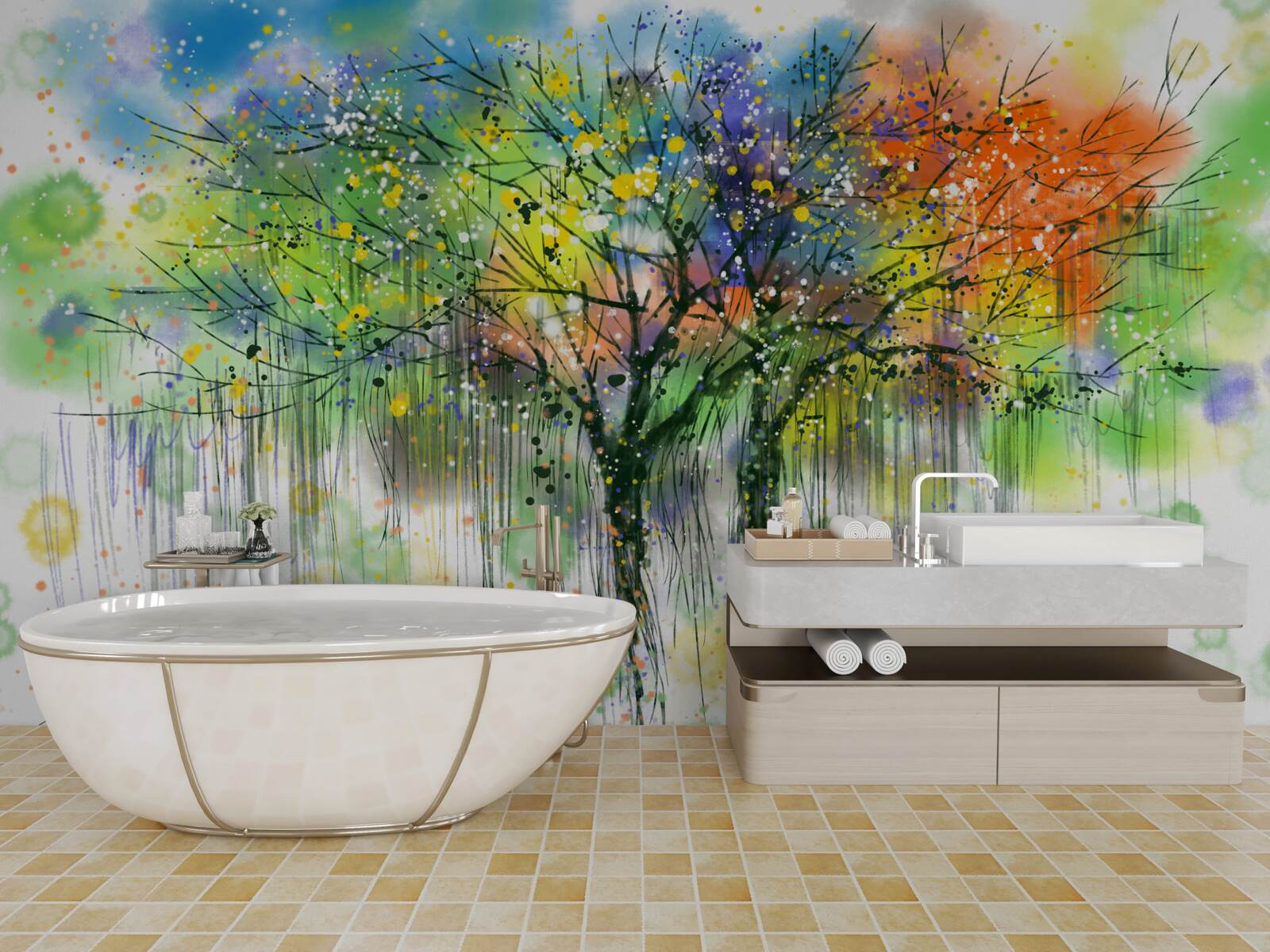 Fototapeta jesenný les je plný pestrých farieb