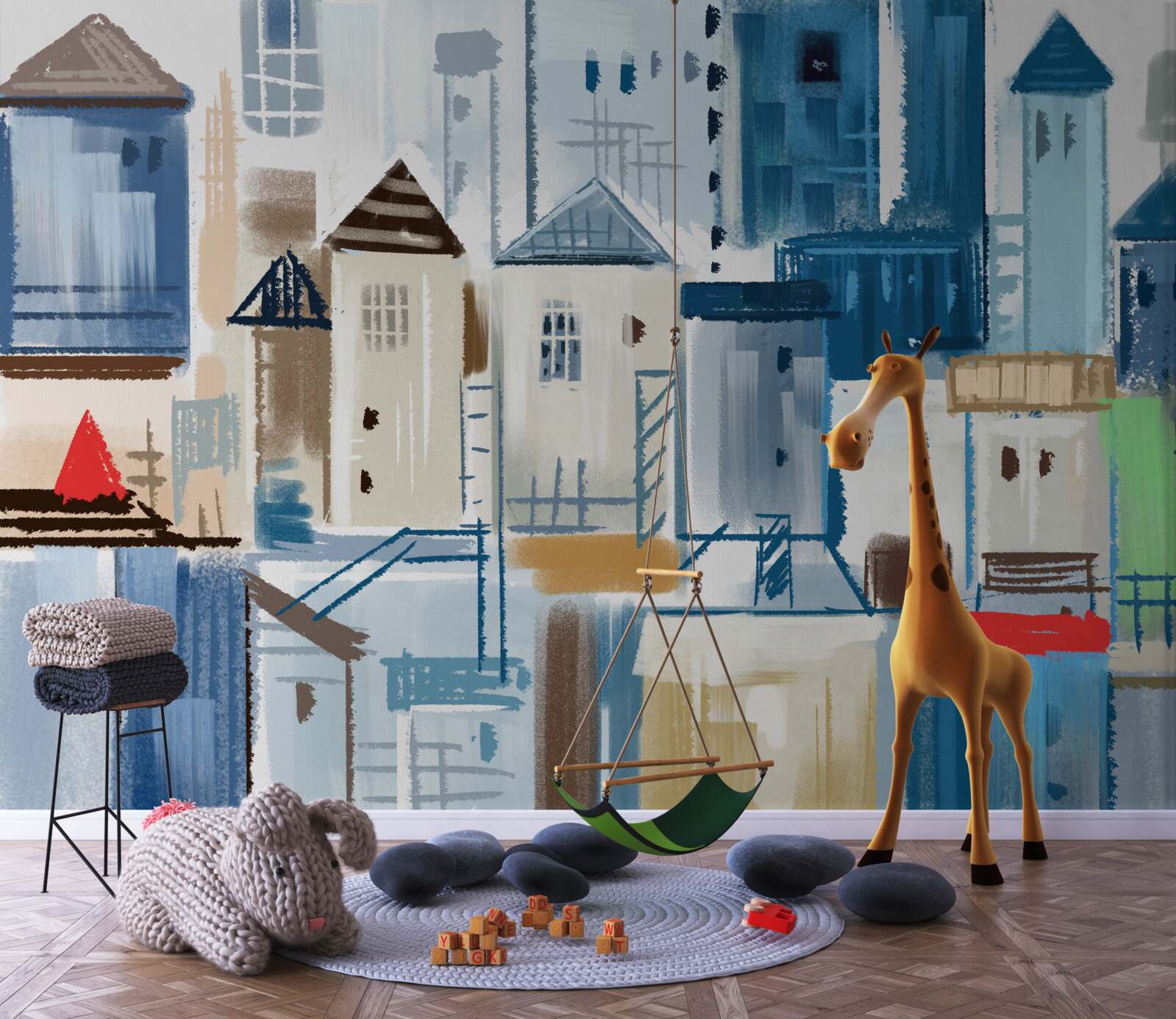 Fototapeta animovaná mestská architektúra